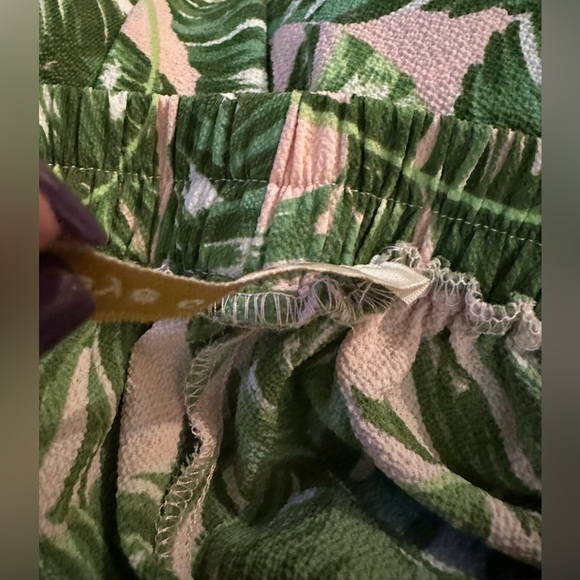 Eye of the Needle Leaf Pattern Slit Pants - S - Picture 9 of 11